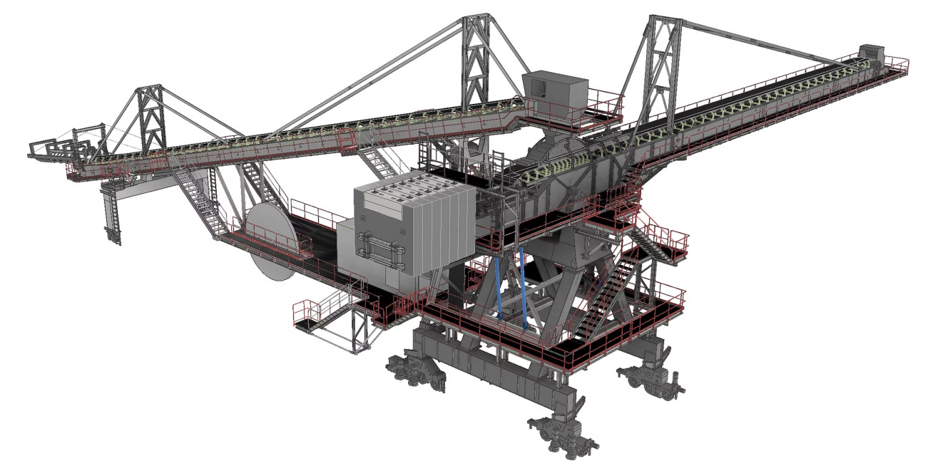 Stacker / reclaimer — čelična konstrukcija